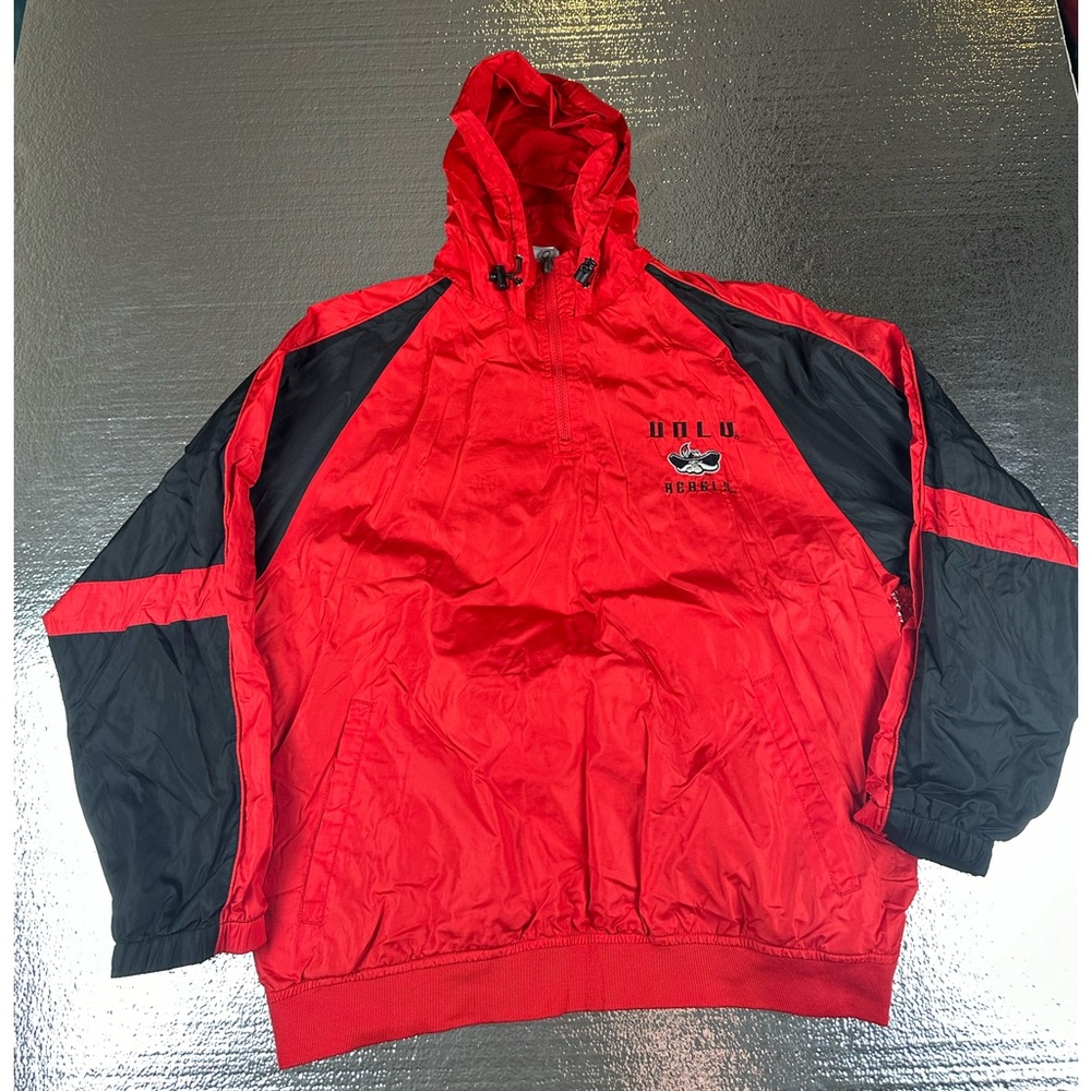 Red Oak UNLV College Red Wind Breaker 1/4 zip Size L